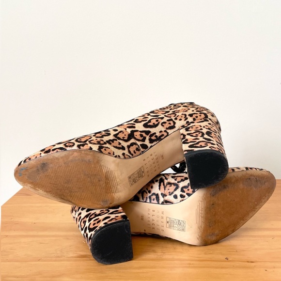 White House Black Market Bethenny Leopard Print Shoes Sz 9 - Picture 9 of 11